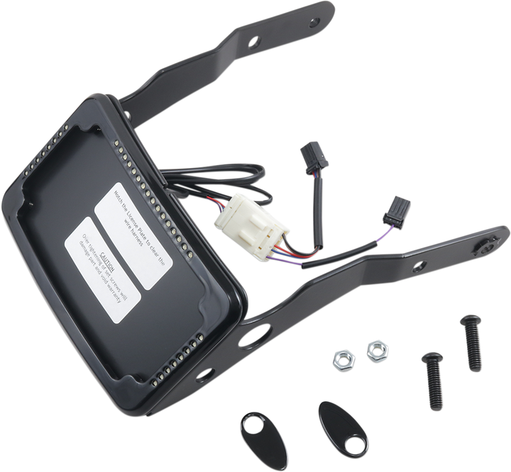 Cycle Visions Lp Plate Frame & Mount With Signals - Xl - Black CV-4652B