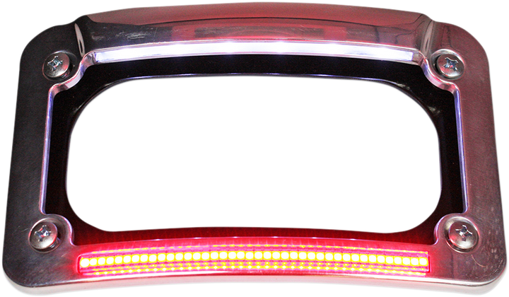 Custom Dynamics Dual-Led License Place Frame - Indian - Chrome CD-LP-IND-C