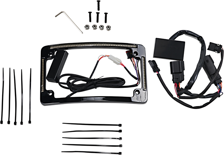 Custom Dynamics Radius License Plate Frame - Black TF05-BCM-B