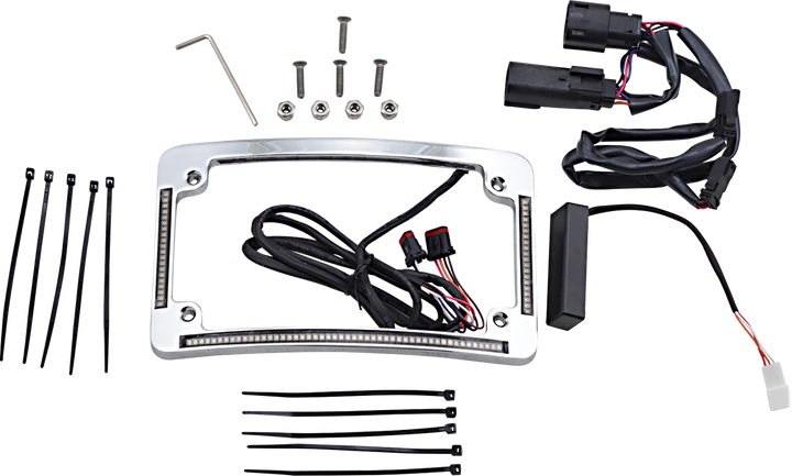 Custom Dynamics Radius License Plate Frame - Chrome TF05-BCM4-C