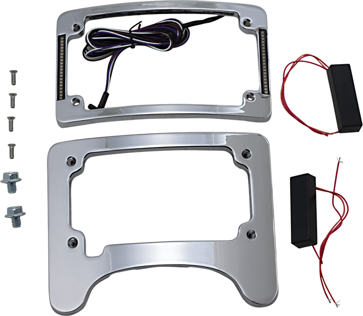 Custom Dynamics Turn Signal Eliminator/Illuminated Tri-Frame - Chrome TS-ELIM-06HW-C