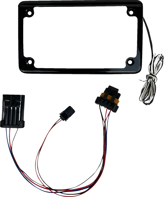 Custom Dynamics Lighted License Plate Frame - Gloss Black - Rzr CD-LPF-RZRTRAIL