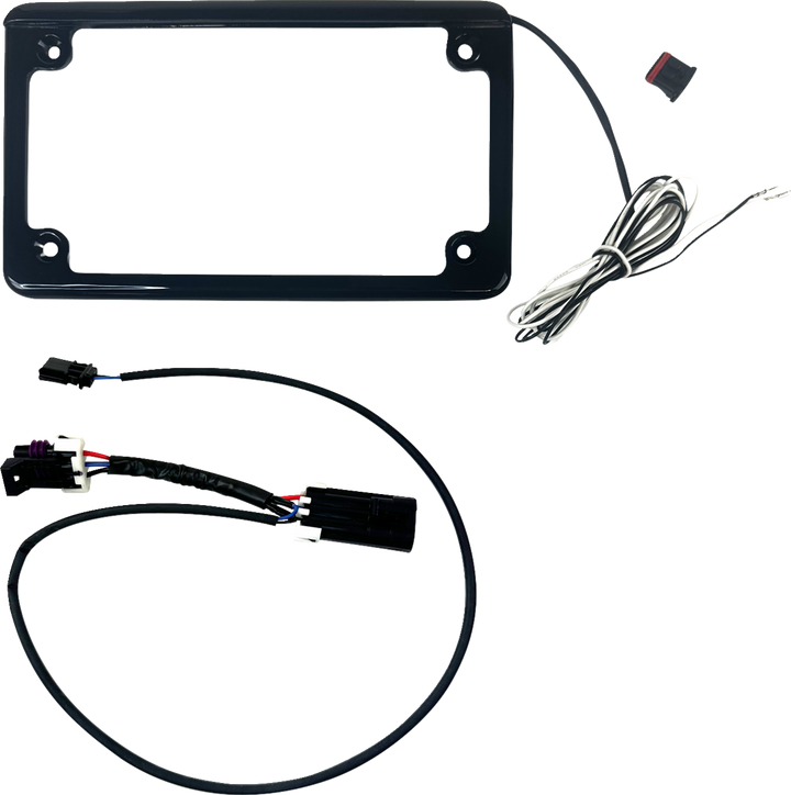 Custom Dynamics Lighted License Plate Frame - Gloss Black - Maverick CD-LPF-MAVX3