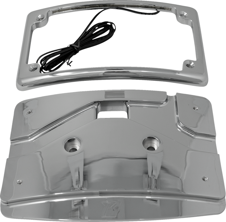 Kodlin Usa Mount Kit - License Plate - Curved - Chrome KUS20103