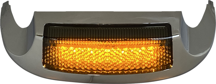 Custom Dynamics Led Front Fender Tip - Amber Led/Smoke Lens - Chrome GEN-FT-AS