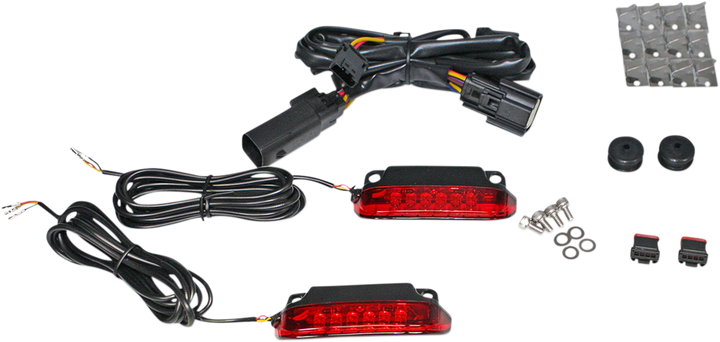 Custom Dynamics Luggage Rack Light Bar - Red CD-LR-07-R