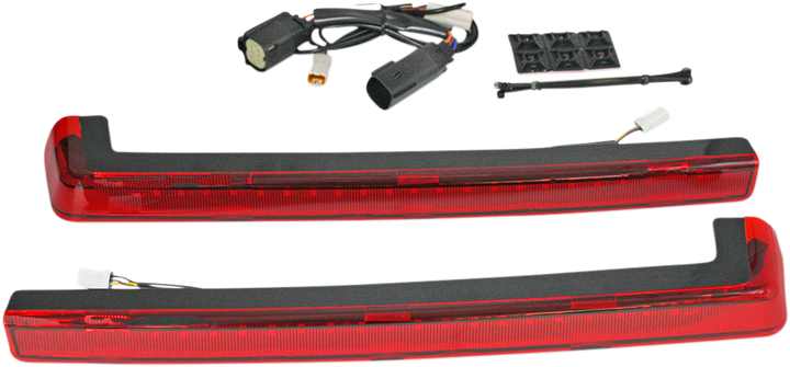Custom Dynamics Led Run/Brake/Turn Tour-Pak Arms - Red Lens - '14-'25 PB-TP-ARM-14R
