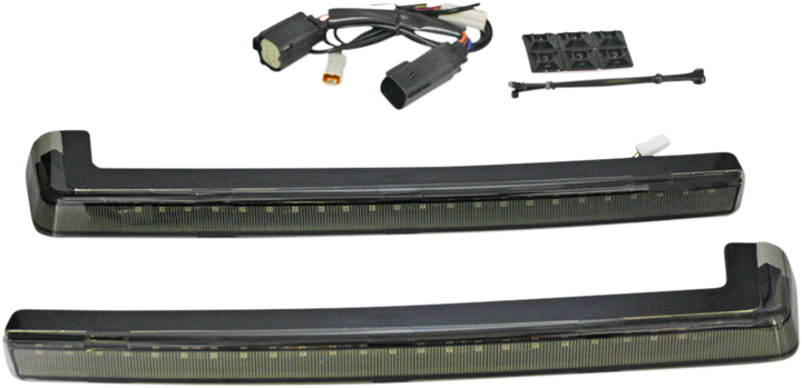 Custom Dynamics Led Run/Brake/Turn Tour-Pak Arms - Smoke Lens - '14-'25 PB-TP-ARM-14S