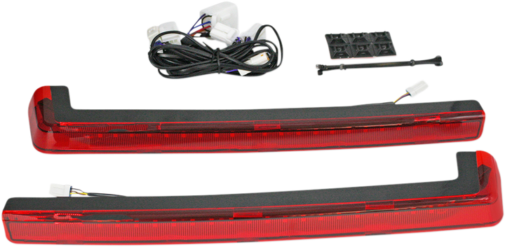 Custom Dynamics Led Run/Brake/Turn Tour-Pak Arms - Red Lens - '06-'13 PB-TP-ARM-TPCR
