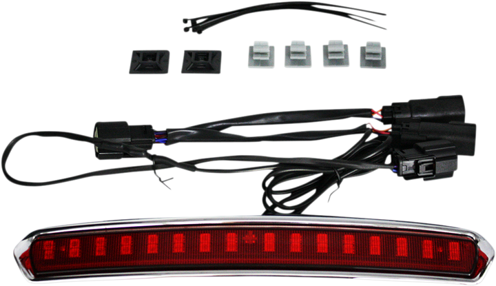 Custom Dynamics Tour Pack Lid Light - Chrome/Red CD-TP-LID-CR