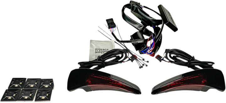 Custom Dynamics Sequential Tour Pak Seat Back Rest Led Lights - Black/Red - Flh CD-TPBR-14-RB