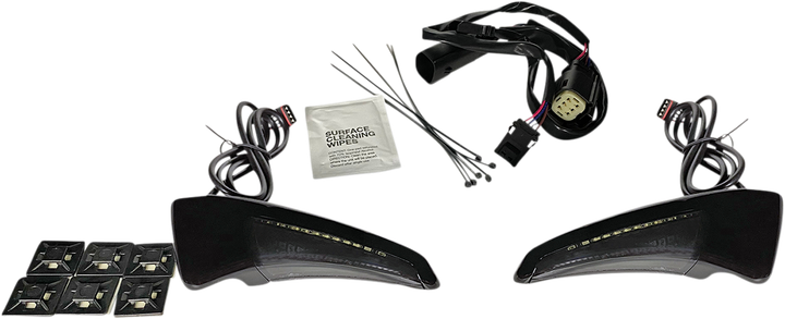 Custom Dynamics Sequential Tour Pak Seat Back Rest Led Lights - Black/Smoke - Cvo CD-TPBR-14BCMSB