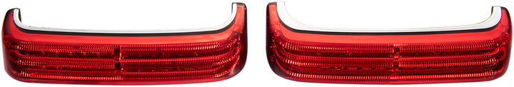 Custom Dynamics Saddlebag Led Lights - Sequential - Chrome/Red PB-SBSEQ-BCM4CR