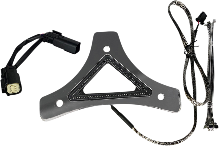 Custom Dynamics Led Backrest Light - Run/Brake - Chrome CD-BR-SS6-C