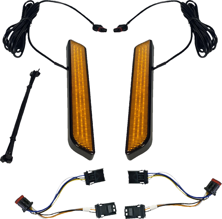 Custom Dynamics Led Fork Light - Amber - Black CD-FORK-BCM-AB