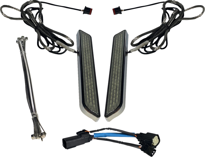 Custom Dynamics Led Fork Light - Smoke - Chrome CD-FORK-SS6-SC