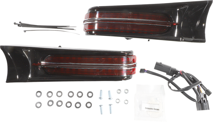 Ciro Filler Panel Light - Red Lens - Red Leds - Black 40049