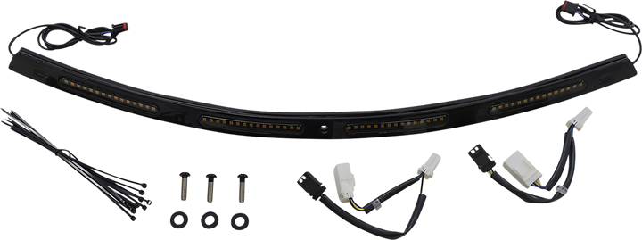 Custom Dynamics Windshield Trim - Sequential Turn Signals - Black CD-WT2-SEQ-01-B