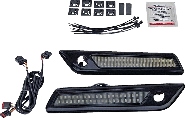 Custom Dynamics Latch Light - Saddlebag - Dual Color - Smoke - Black CD-SBL-DC-SB