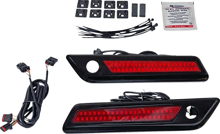 Custom Dynamics Latch Light - Saddlebag - Dual Color - Red - Black CD-SBL-DC4-RB