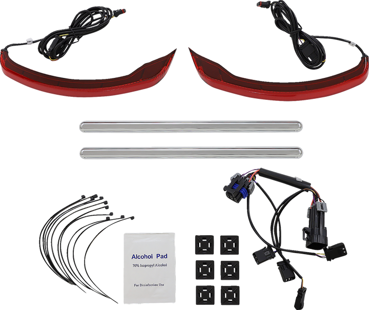 Custom Dynamics Saddlebag Lights - Low Profile - Red Lens - Indian CD-IND-SPR-V2-R