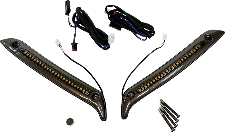 Custom Dynamics Led Windshield Trim - Dark Bronze CD-LRST-WT-D