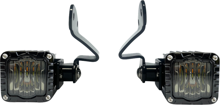 Custom Dynamics Front Turn Signals - Shark Demon - Led - Amber/White - Smoke SD-23RG-FT-AW 