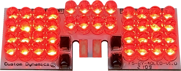 Custom Dynamics Led Fender Tip Boards - Red Dual-Intensity GEN-FT-R-D