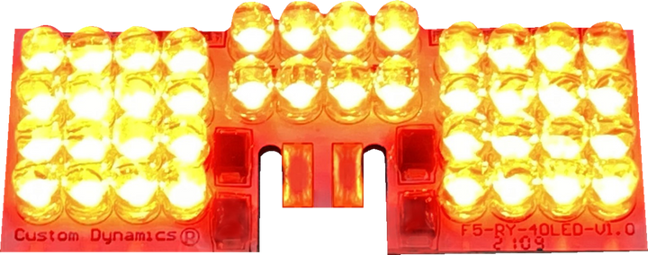 Custom Dynamics Led Fender Tip Boards - Red GEN-FT-R-RUN