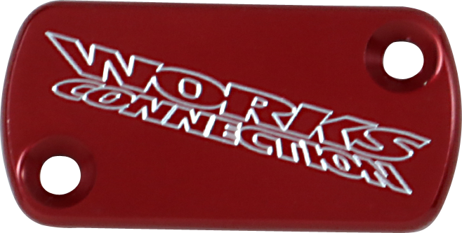 Works Connection Anodized Billet Aluminum Front Brake Reservoir Cover - Red 21-005