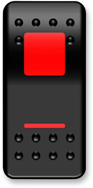 Moose Offroad Rocker Switch - On/Off - Red GNR-PWR