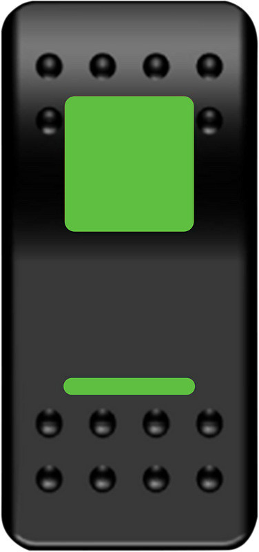 Moose Offroad Rocker Switch - On/Off - Green GNG-PWR