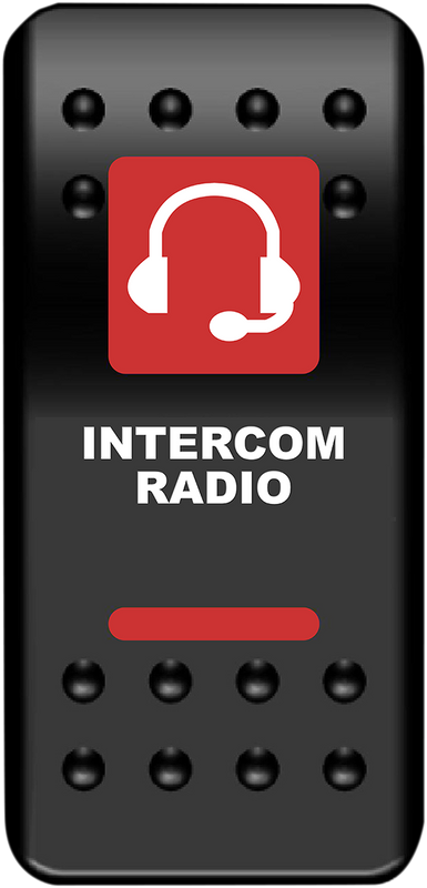 Moose Offroad Rocker Switch - Intercom - Red COM-PWR-R