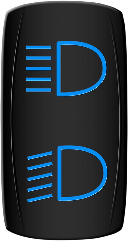 Moose Offroad Rocker Switch - Hi/Lo Beam - Blue HLB-PWR