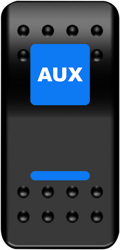 Moose Offroad Rocker Switch - Auxilary Power - Blue AUX-PWR