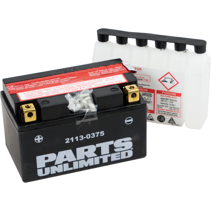Parts Unlimited Agm Battery - Ytz10S-Bs 2113-0375