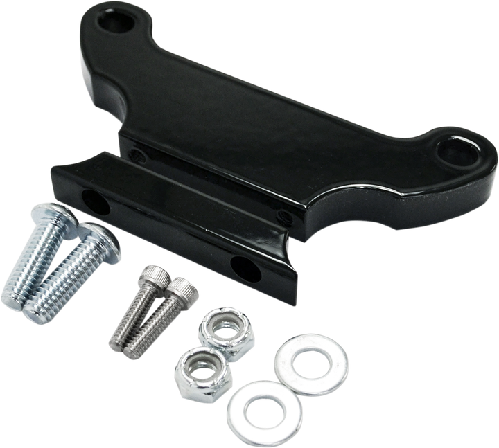 La Choppers T-Bar Gauge Mount - Gloss Black - 1" Diameter LA-7390-00B