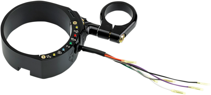 Joker Machine Speedometer Relocation Bracket With Easy Mount Clamp - Black Anodized - For 49 Mm Fork 10-307B