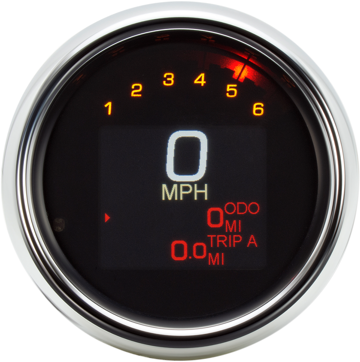 Dakota Digital Tank Speedometer - Chrome Bezel - 3-3/8" MLX-3004