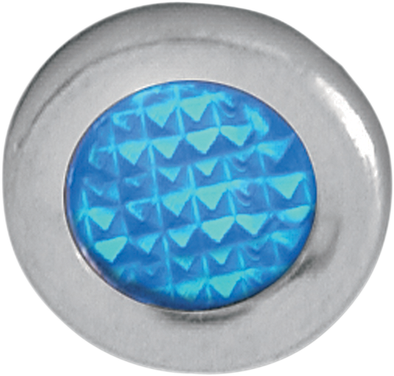 Drag Specialties Snap-In Indicator Light - Blue - Stainless Steel Bezel 2212-0109