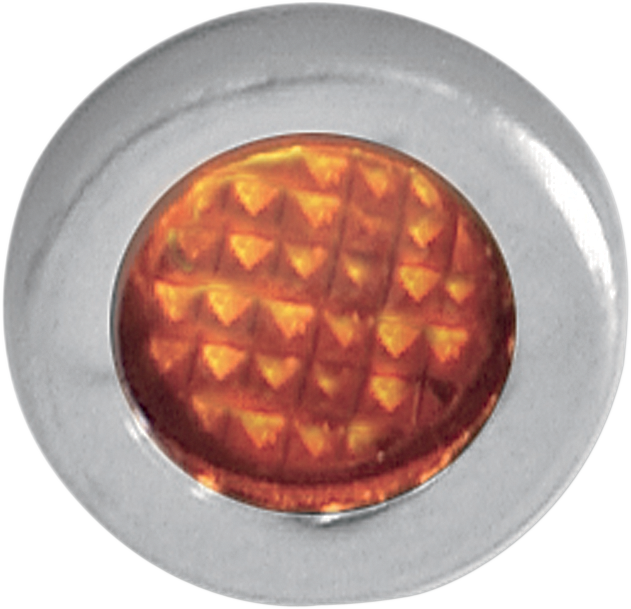 Drag Specialties Snap-In Indicator Light - Amber - Stainless Steel Bezel 2212-0112
