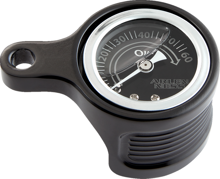 Arlen Ness Oil Pressure Gauge Kit - Method - Black Anodized 610-101