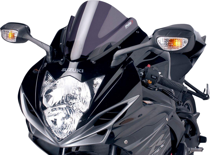 Puig Hi-Tech Parts Race Windscreen - 11" - Dark Smoke - Gsx-R600/Gsx-R750 5605F