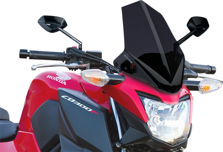 Puig Hi-Tech Parts New Generation Windscreen - 11-5/8" - Dark Smoke - Cb300F 7655F