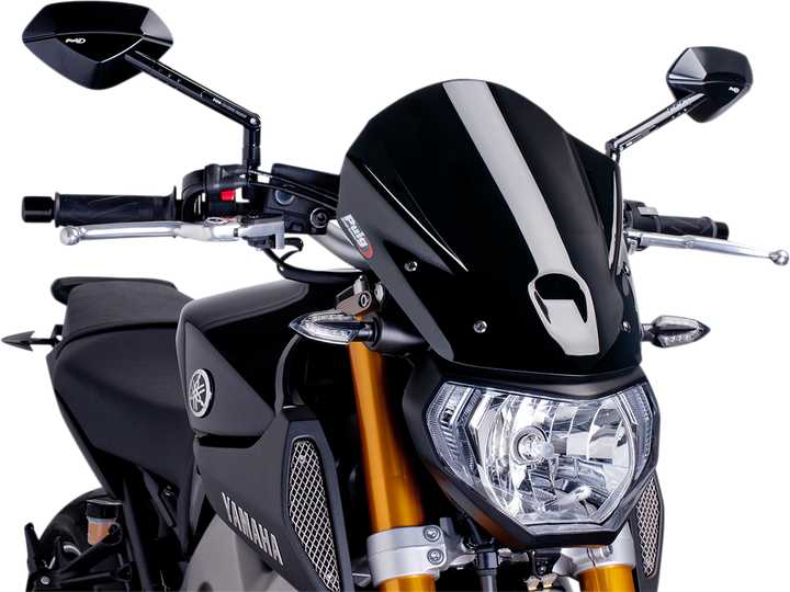 Puig Hi-Tech Parts New Generation Windscreen - 13-3/4" - Black - Mt09 6861N