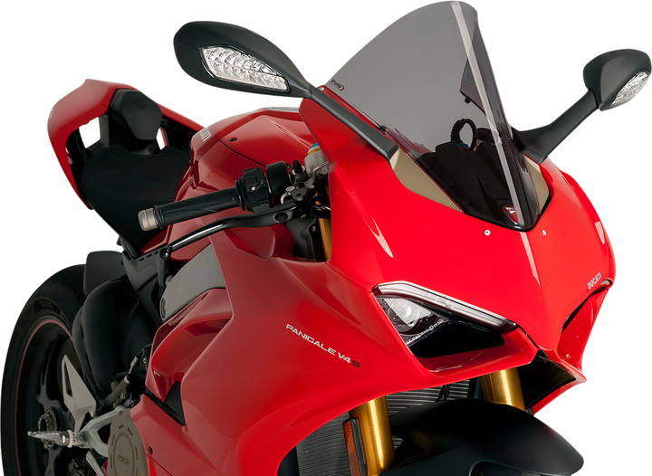 Puig Hi-Tech Parts Race Windscreen - 15-3/4" - Dark Smoke - Ducati 9690F