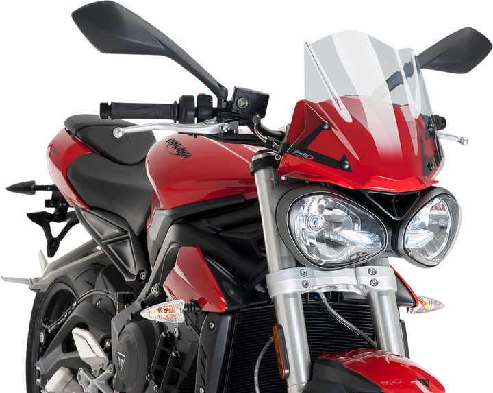 Puig Hi-Tech Parts New Generation Windscreen - 12-1/4" - Clear - Street Triple 765 9999W