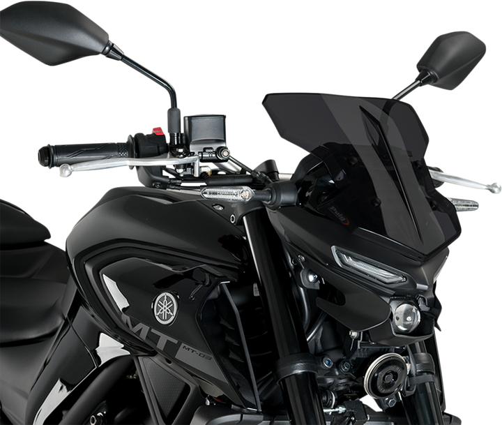 Puig Hi-Tech Parts New Generation Windscreen - 11-3/4" - Dark Smoke - Mt-03 20285F
