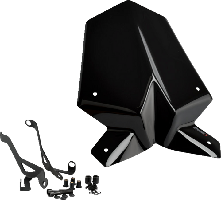 Puig Hi-Tech Parts New Generation Windscreen - 16-1/4" - Black - 1290 Super Duke R 20461N