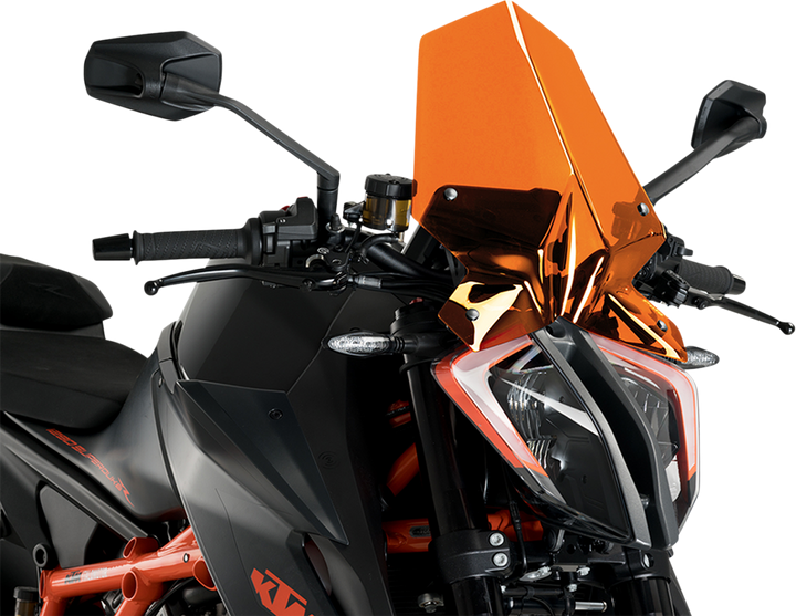 Puig Hi-Tech Parts New Generation Windscreen - 16-1/4" - Orange - 1290 Super Duke R 20461T